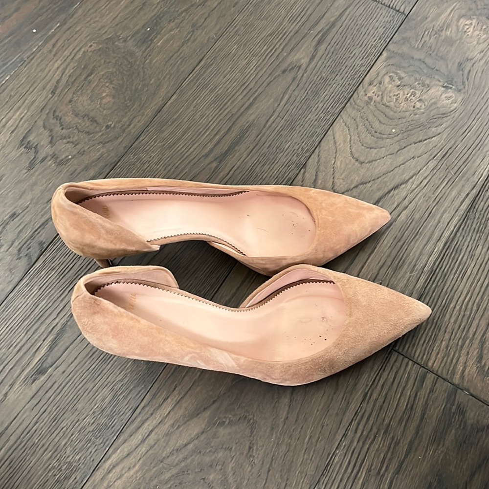 Suede pumps narrow toe